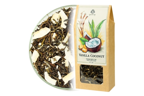 Herbata Biała FUJIAN WHITE KOKOS WANILIA (KT) (50g) Wanilia z Nutą Kokosa